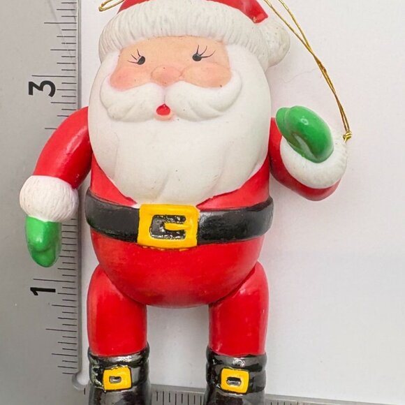 Vintage Avon Santa Claus Christmas Tree Ornament Jolly Festive Jointed Arms Legs - Picture 3 of 7